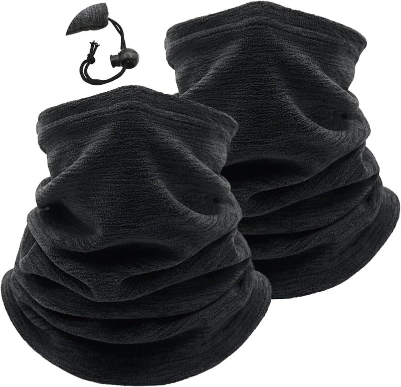 Beurlike 2 Pack Winter Neck Warmer Gaiter Women Men Fleece Warm Windproof Face Scarf Cover Ski Mask for Cold Weather - Image 1